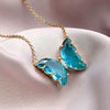 Crystal butterfly pendant necklace for women and Girls